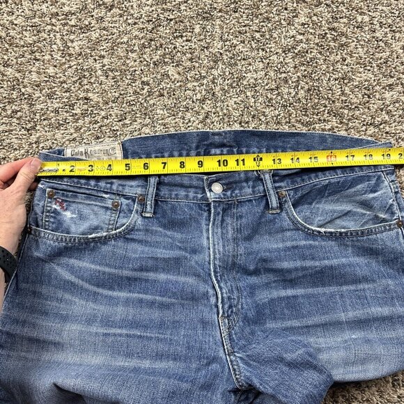Vtg Ralph Lauren POLO RL 867 Classic Fit Straight Jeans Distressed Fits 38x30 - Picture 6 of 8